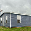 closeup of doublewide tiny house for sale