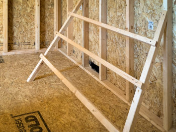 Roosting ladder in a chicken coop for sale in Kentucky