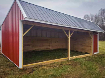 A metal prefab animal shelter for sale in Kentucky