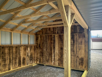 Interior view of a prefab animal shelter for sale in Tennessee