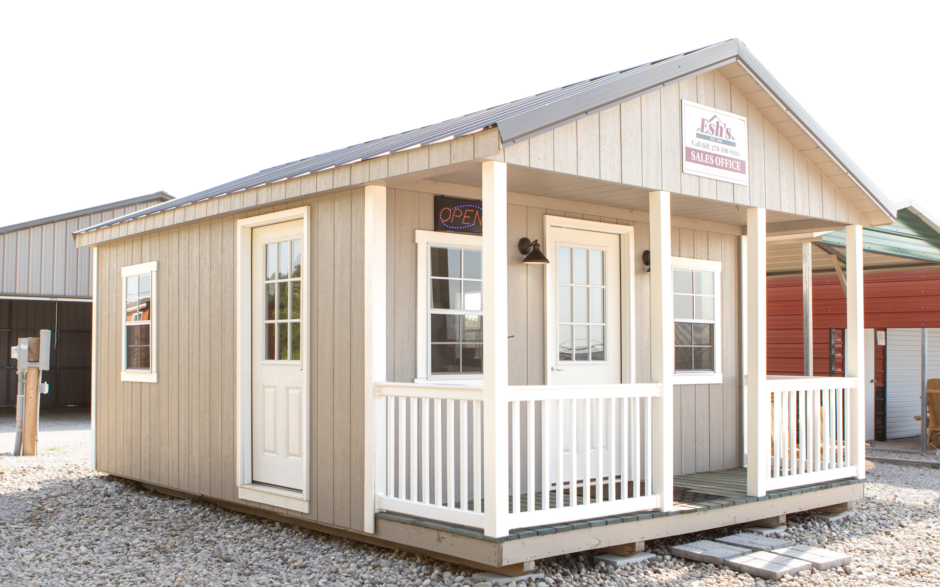 exterior of eshs office shed in glasgow KY