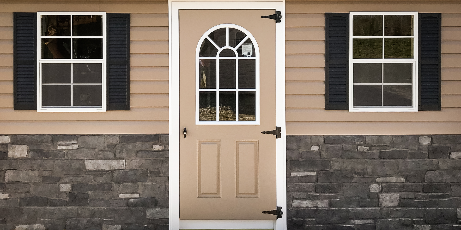 A walk-in door on a custom shed in Kentucky