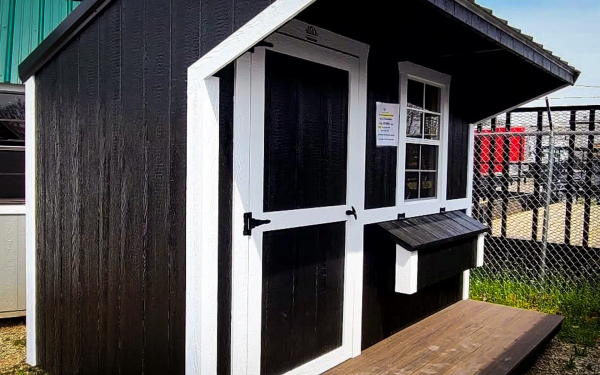 red shed painted wood siding