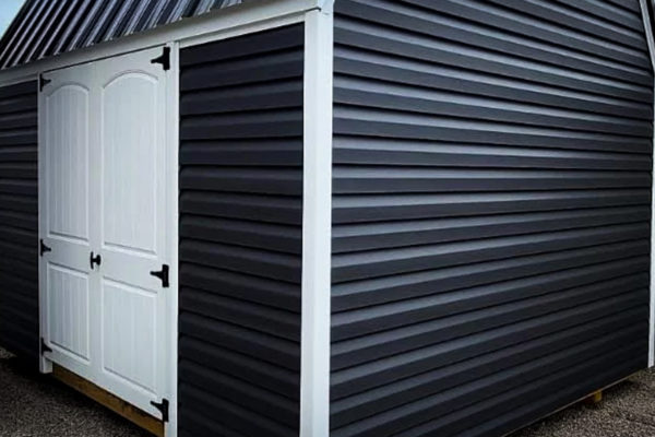 black shed vinyl siding