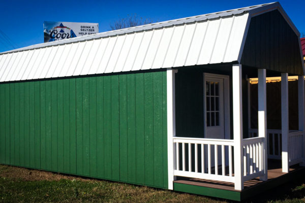 green shed painted wood