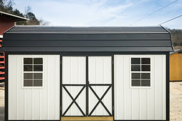 White gym shed in Tennessee