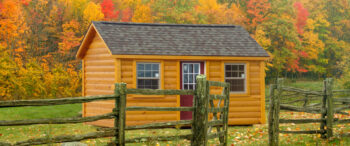 Wooden backyard office shed