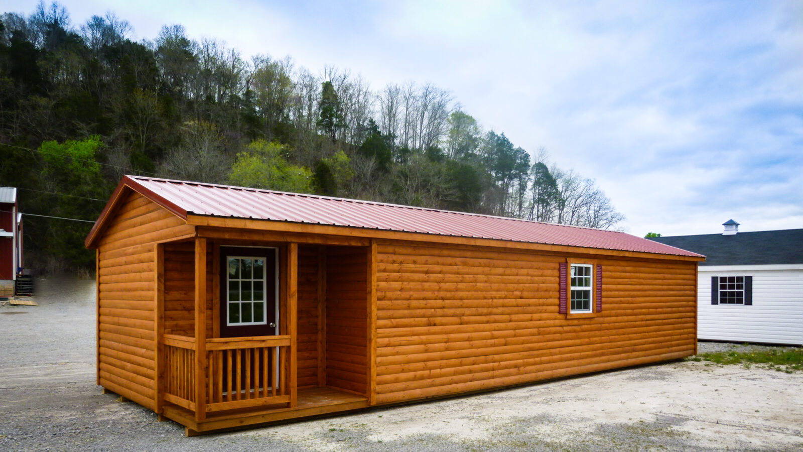 exterior of ranch rent to own cabin for sale near KY and TN