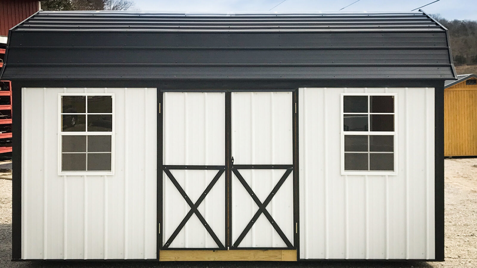 exterior of high barn metal shed for sale in KY and TN