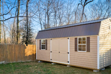 high barn with vinyl shed siding option