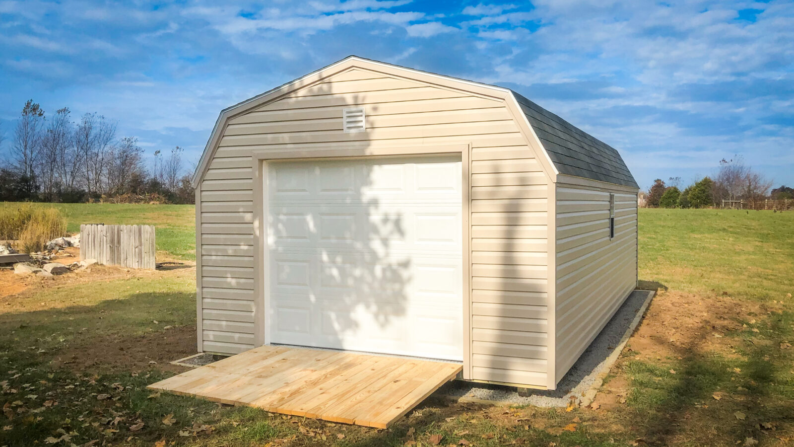 exterior of garage barn shed for sale