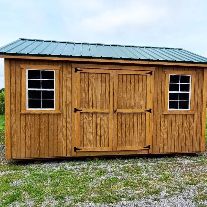 exterior of 200 square foot shed for sale