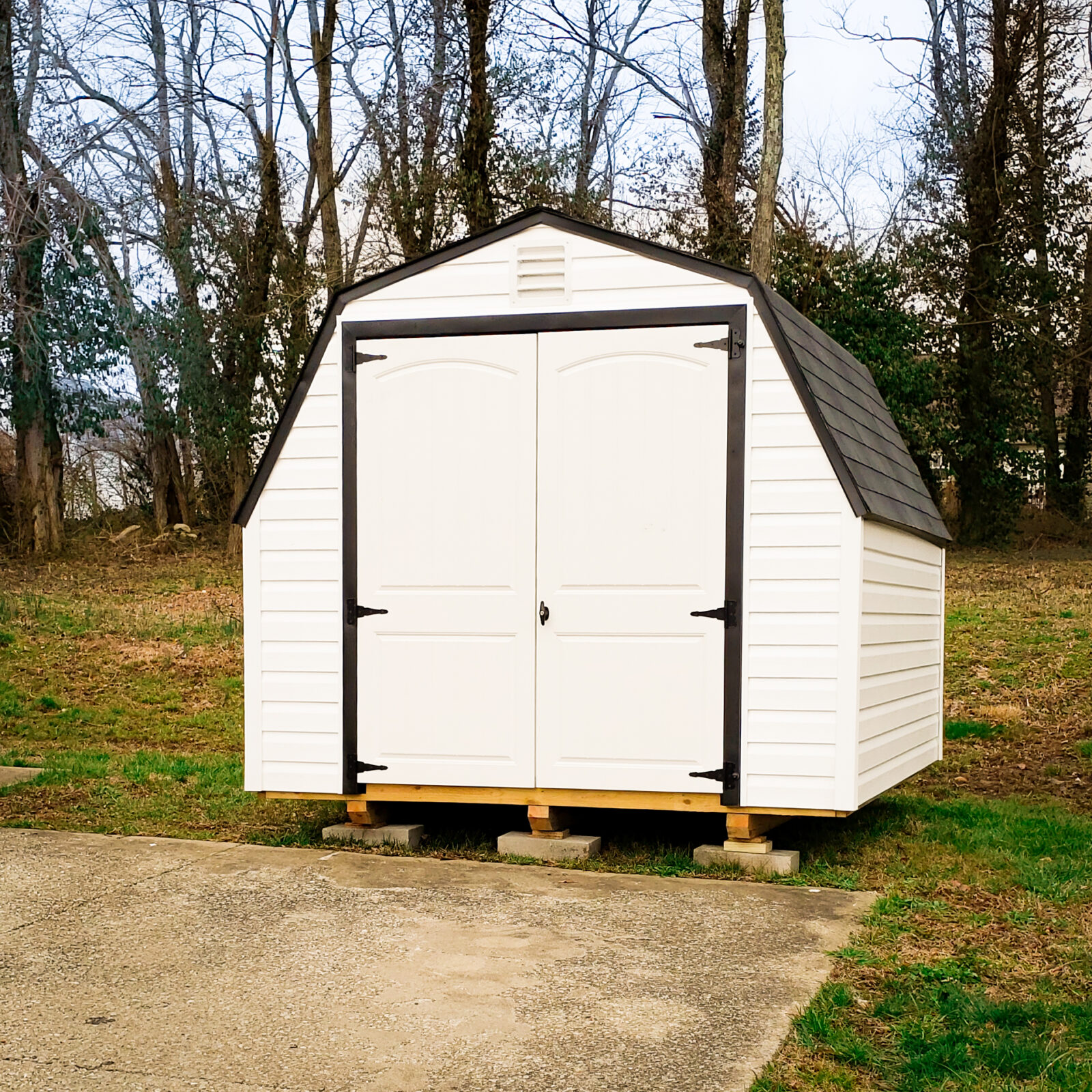 outdoor lawn mower storage shed