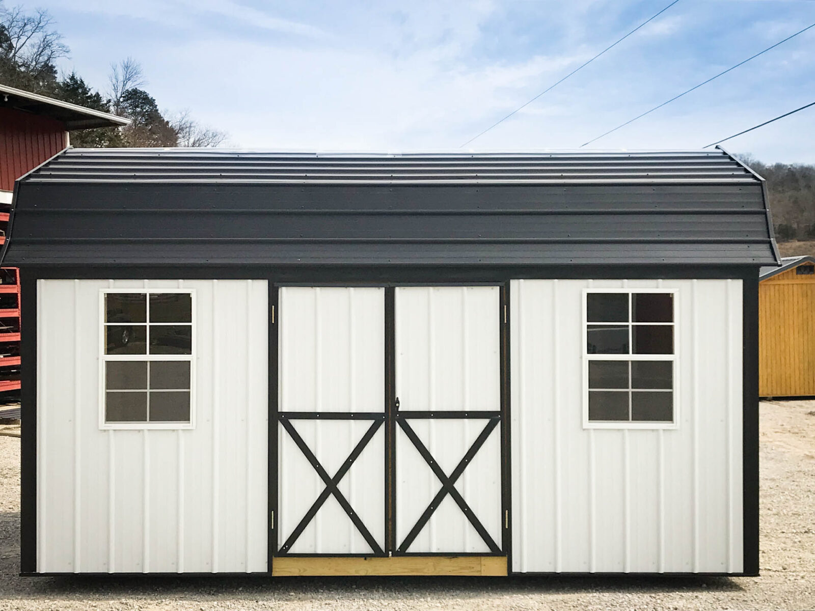 White gym shed in Tennessee