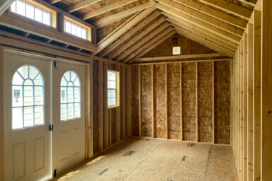 interior of a Ranch Tiny Home Shell built by Esh's Utility Buildings for sale in KY and TN