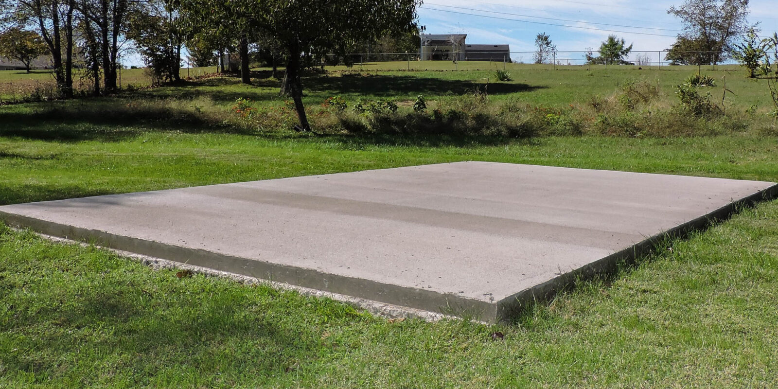 concrete pad installed by Esh's Utility Buildings