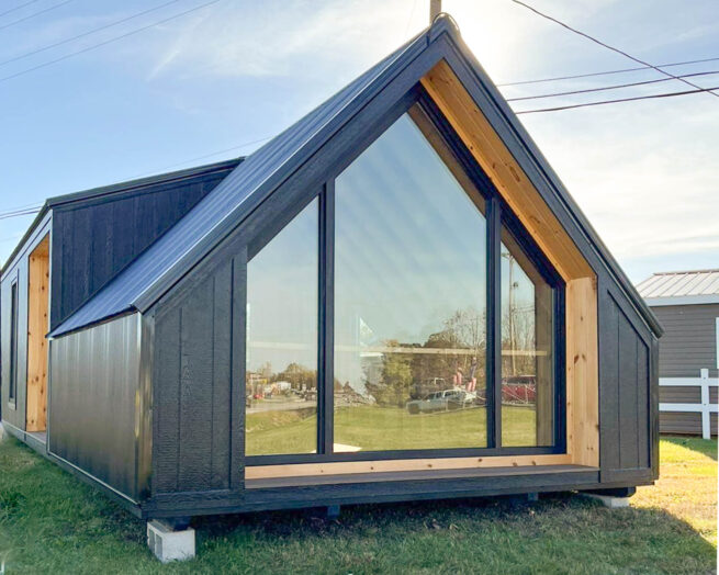 Montana A-Frame Tiny Home Shell built by Esh's Utility Buildings
