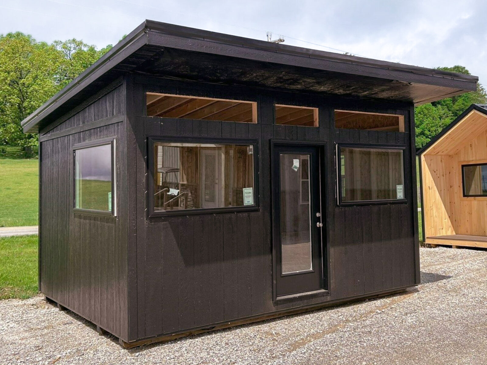 modern slanted roof skillion shed for sale in Ky and Tn