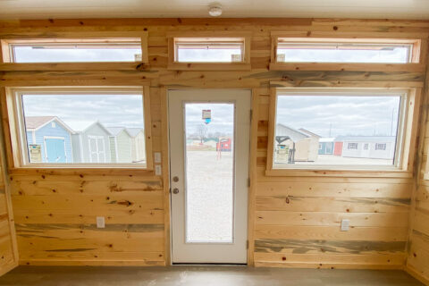 interior of a skillion tiny home shell in KY and TN