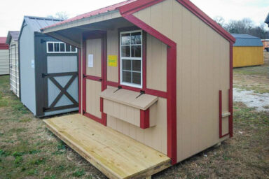 A small prefab animal shelter for sale in Tennessee for chickens