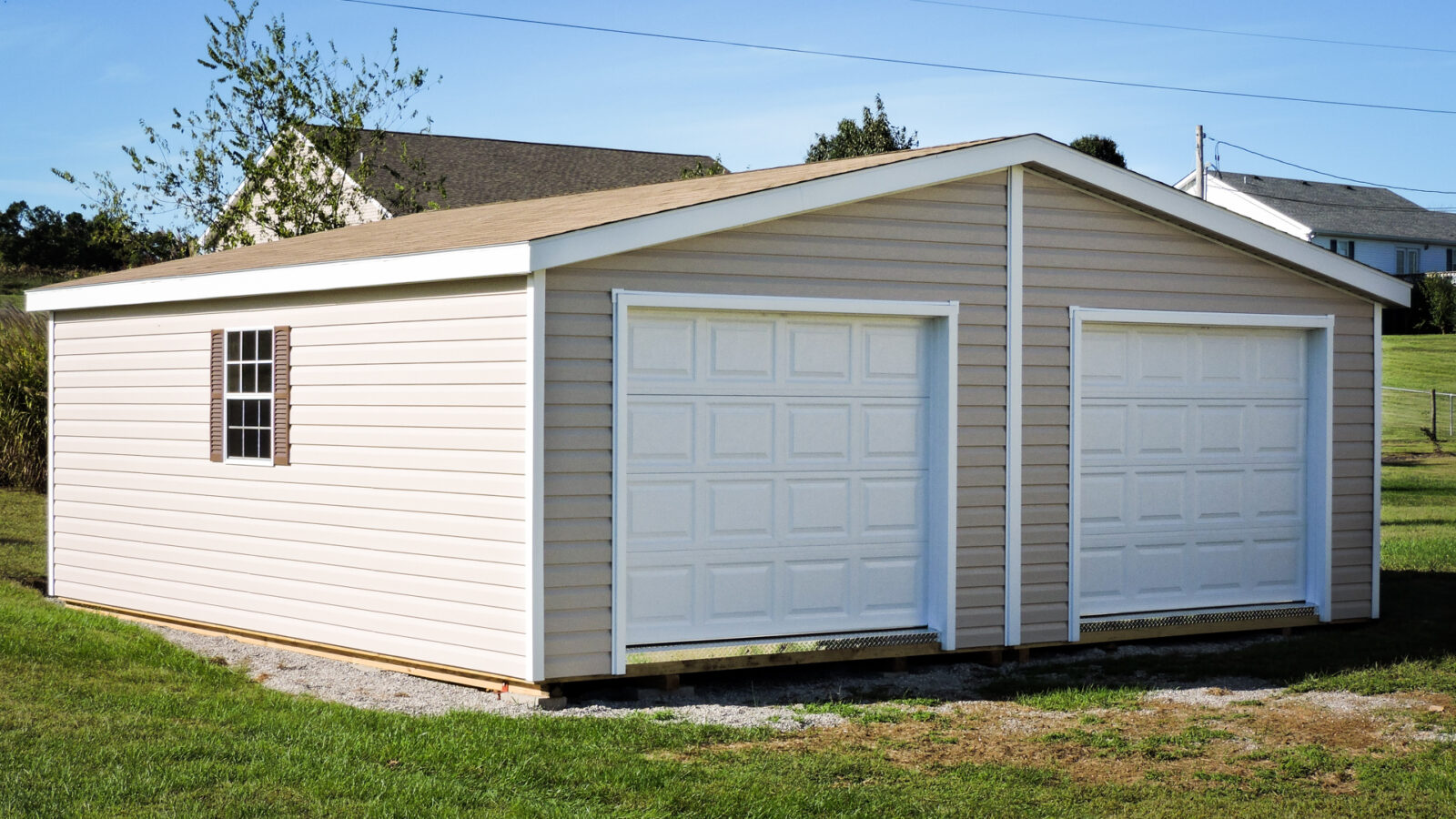 exterior of garage storage shed for sale