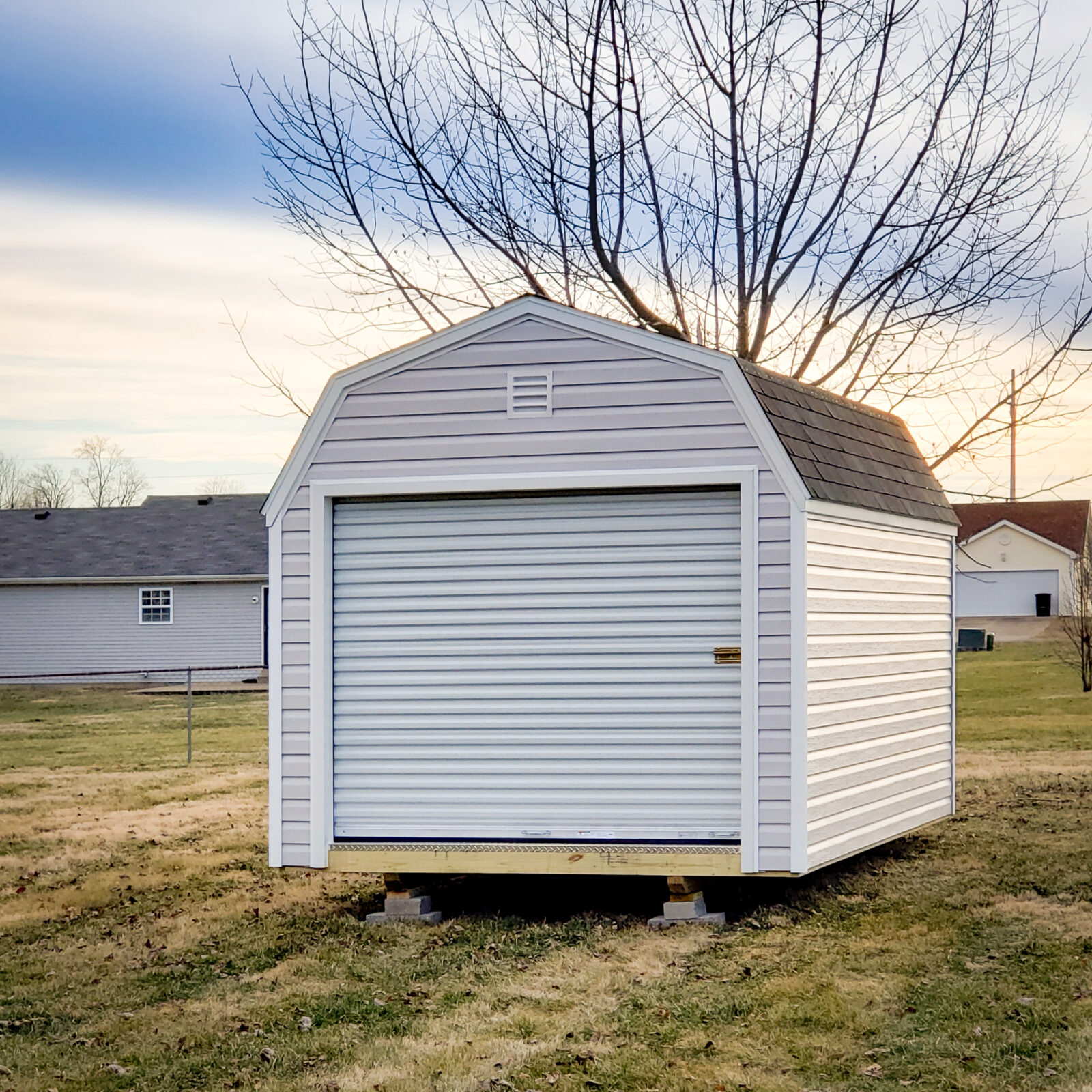 exterior of a good quality single car garage sheds for sale