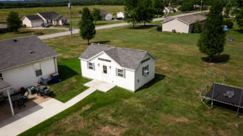 a barber shop as a custom shed