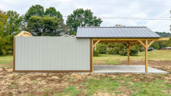 custom built shed with an adjustable roof