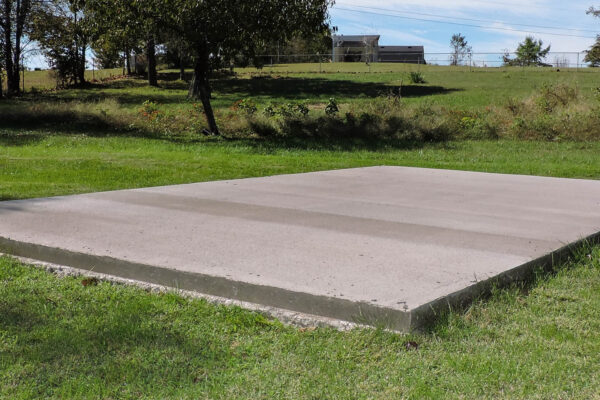 concrete pad installed by Esh's Utility Buildings