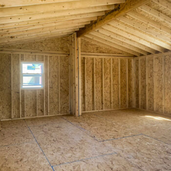 the interior of a double-wide tiny home shell for sale in Ky and Tn