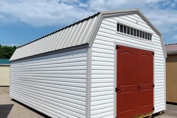 exterior of high barn 12x24 large metal shed for sale