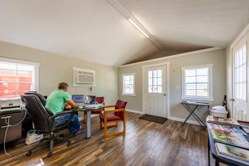 Interior of an office shed in Kentucky