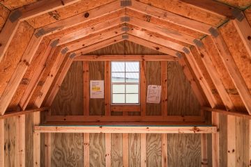 Interior of a portable shed in Kentucky